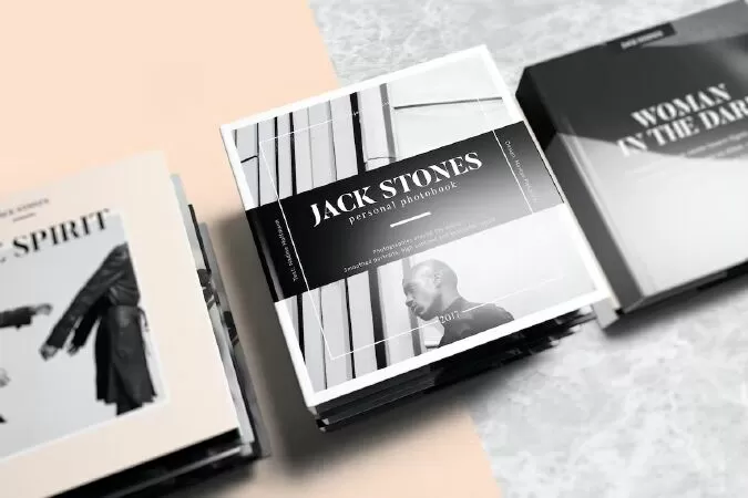 Square Book Mockup