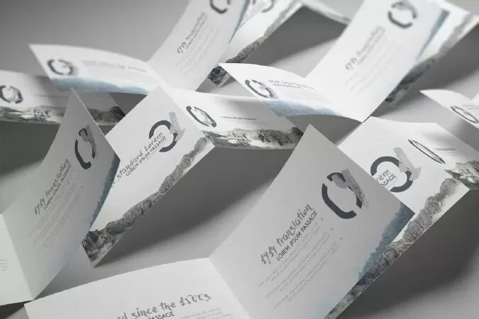 A4/ A5 Landscape Bifold Brochure Mockups V1