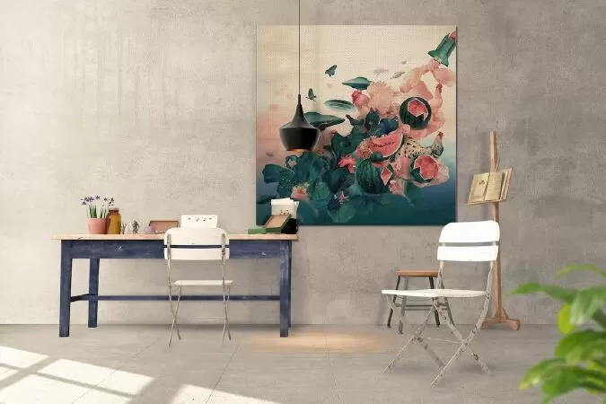 Art Wall Mockups - Interior Work Desk V2