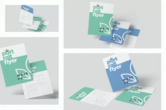 A5 Portrait One-page Event Flyer Mockups