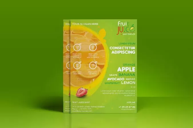 Fruit Juice Shop/ A3 Poster and Rollup Template