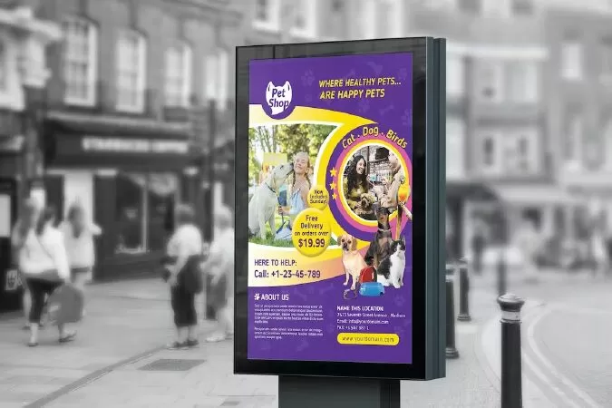 Pet Store/ A3 Poster and Postcard Template