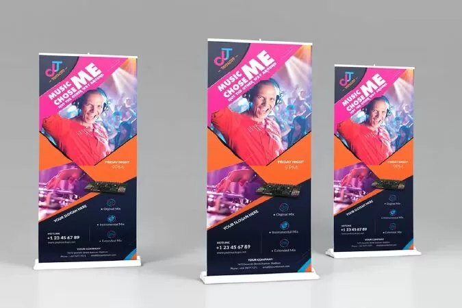 DJ/ A3 Poster and Rollup Template 02