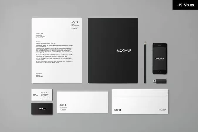 Stationery Mock-up - US Sizes