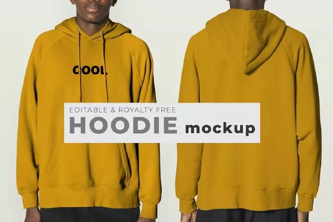 Editable hoodie mockup psd