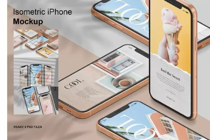 Isometric iPhone - Mockup