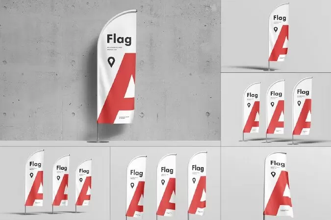 Feather Flag Mockup