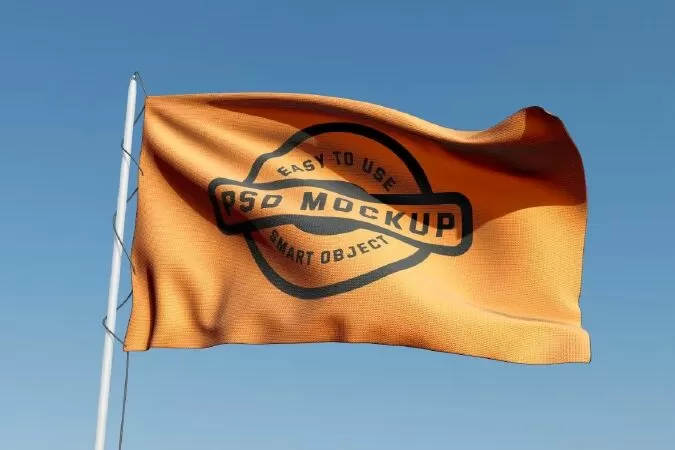 Realistic flag mockup