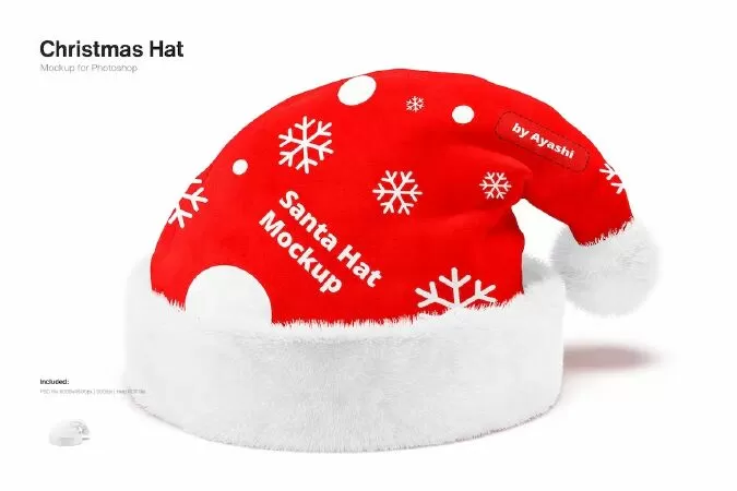 Christmas Santa Hat Mockup