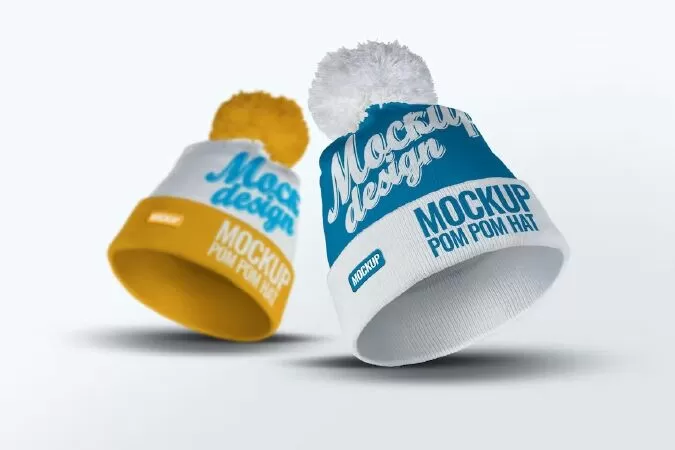 Pom Pom Hat Mock-Up
