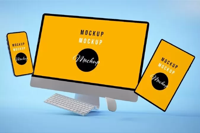 Floating Devices Mockup