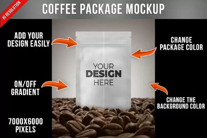 Coffee bag mockup 4