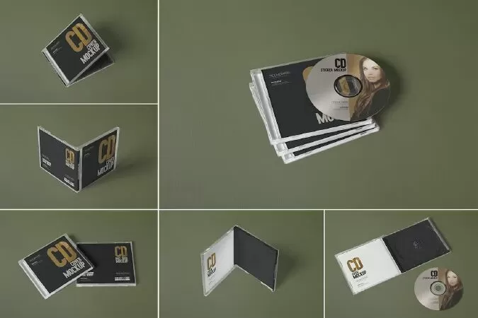6 CD Cover Mockups