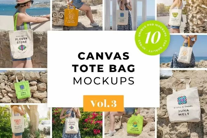 Canvas Tote Bag Mockups Pack Vol. 3
