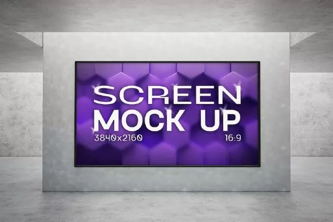 Blank Advertising Billboard or Screen Mock Up