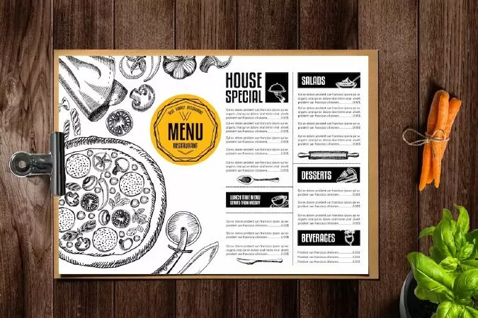 Pizza Menu Template