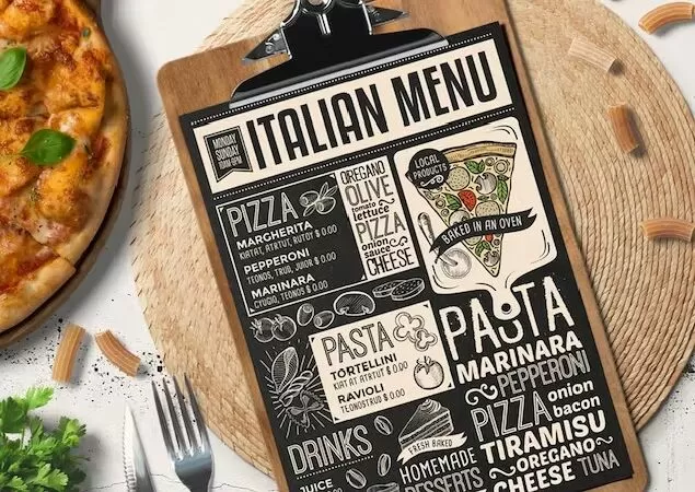 Pizza Food Menu