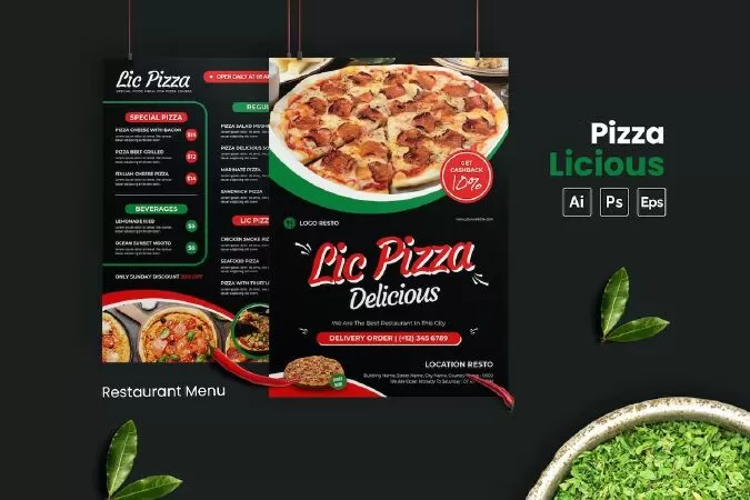 Pizza Licious Food Menu