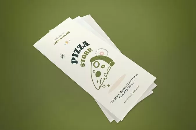 Trifold Pizza Menu