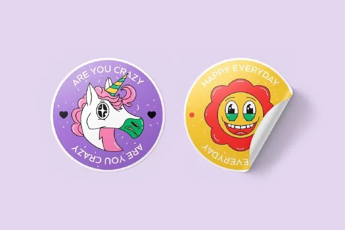 Sticker Mockups Set