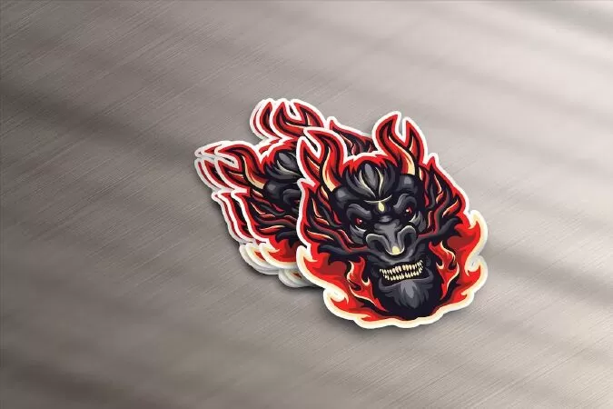 Sticker logo mockup