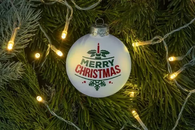 Christmas ball ornament mockup