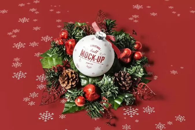 Christmas Ball Mock-up 4