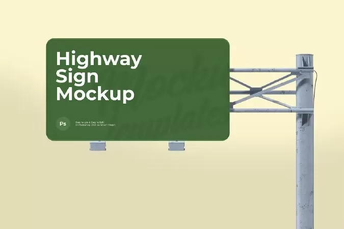 Highway Sign Mockup