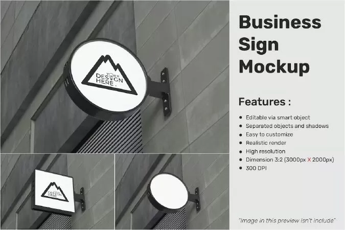 Business sign mockup
