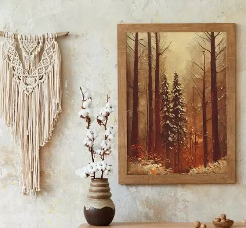 Vintage Forest Wall Art Decor, Printable Wall Art, Forest Wall Art, Forest Print