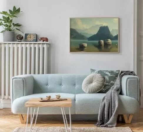 The Rocks Below Printable Wall Art | Digital Painting