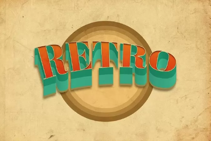 Retro Text Effect Logo Mockup