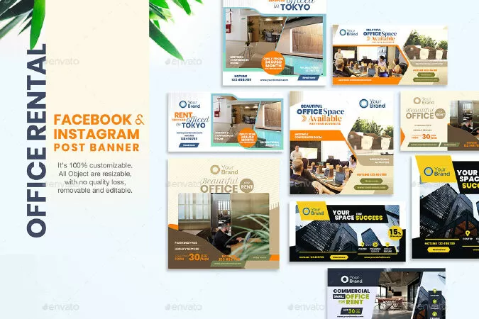 Social Media Banners - Office Rental