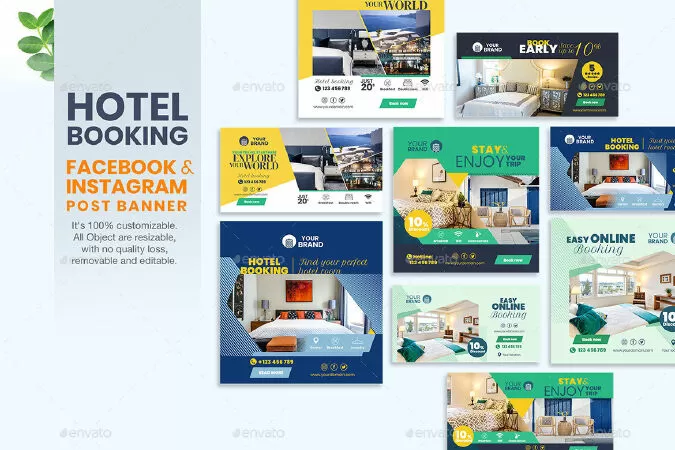 Social Media Banners - Hotel Booking