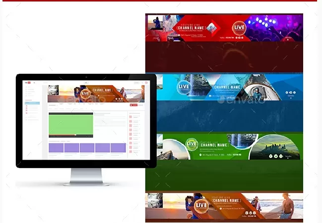 Live Channel - Youtube Banner Template