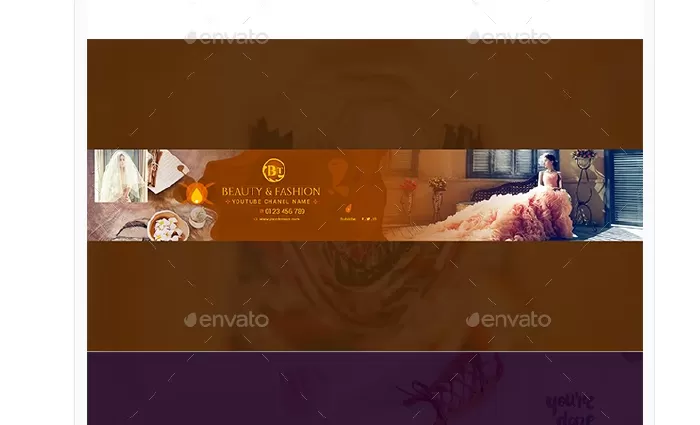 5 Beauty & Fashion Chanel-Youtube Banners Template