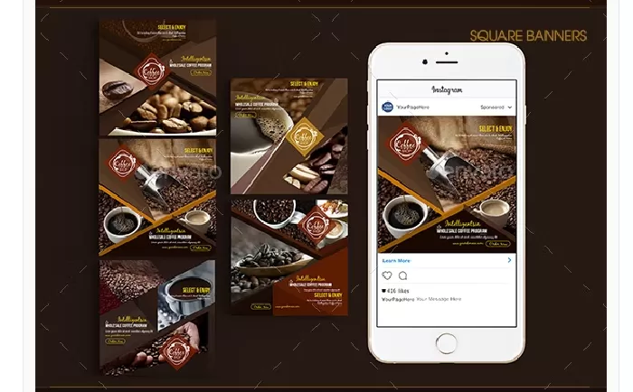 10 Instagram Post Banner - Coffee Shop