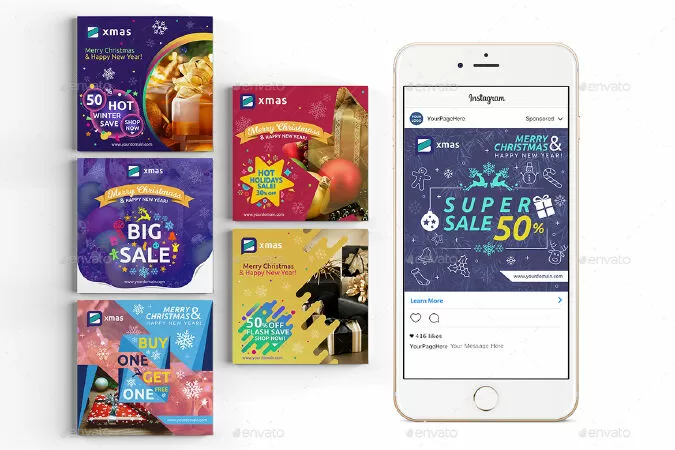 10 Instagram Post Banner-Christmas Sale