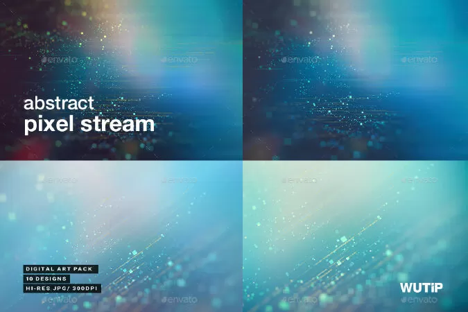 Abstract Pixel Stream Backgrounds