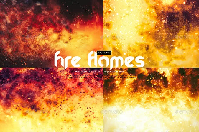 Abstract Fire Flames Backgrounds