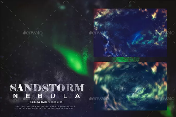 Abstract Sandstorm Nebula Backgrounds