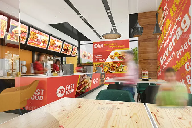 Restaurant/ Fast Food Outlet Mockups