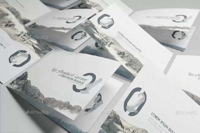 A4 A5 Landscape Bifold Brochure Mockups V2