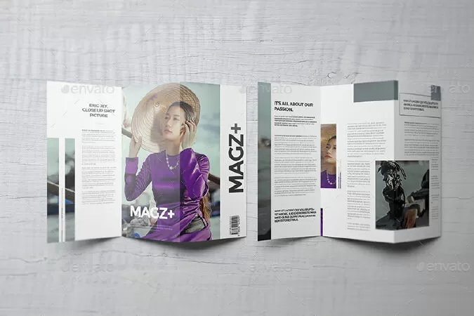 Z-Fold Brochure Mockups
