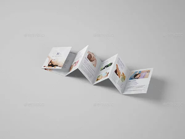 Square Mini Brochure Seven Panel Mockups