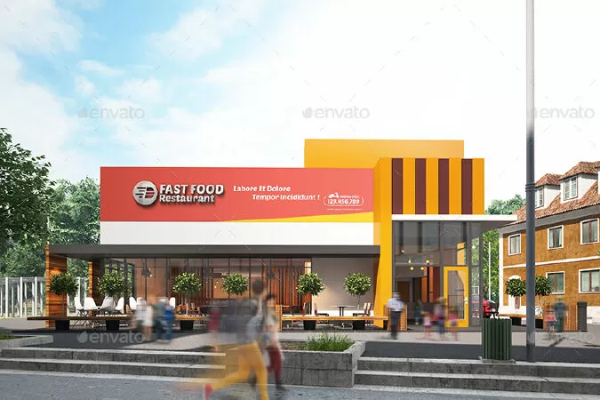 Restaurant/ Fast Food Outlet Mockups
