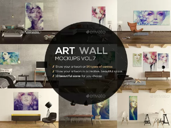 Art Wall Mockups Vol7