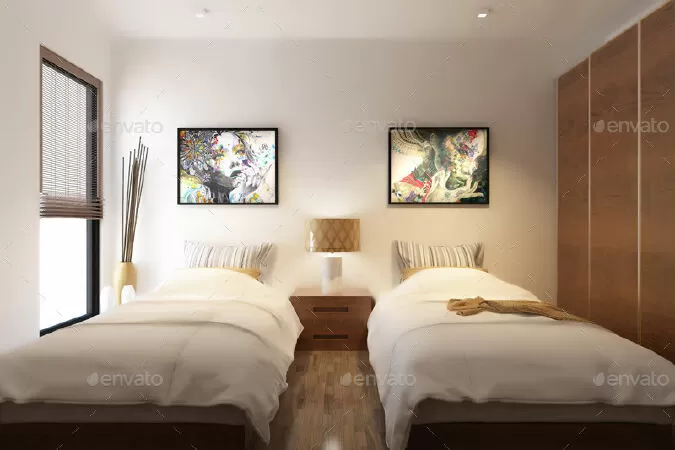 Interior With Poster Frames Mockup Vol.1