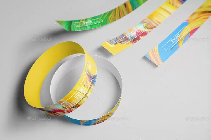 Event Wristbands Mockup