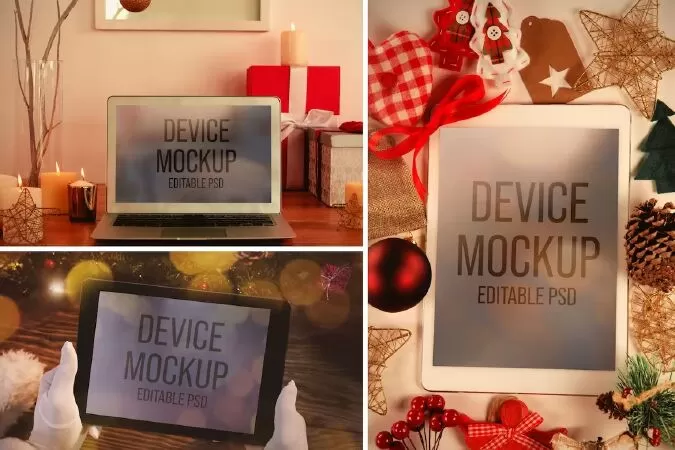 Christmas Device Screen Mockup Set